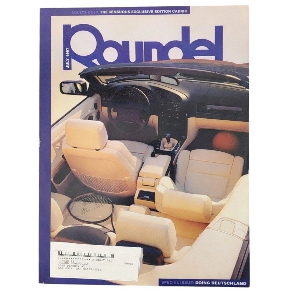 Roundel‎ Magazine BMW Car Club of America July 1997 Vol 28(7) Exclusive Edition